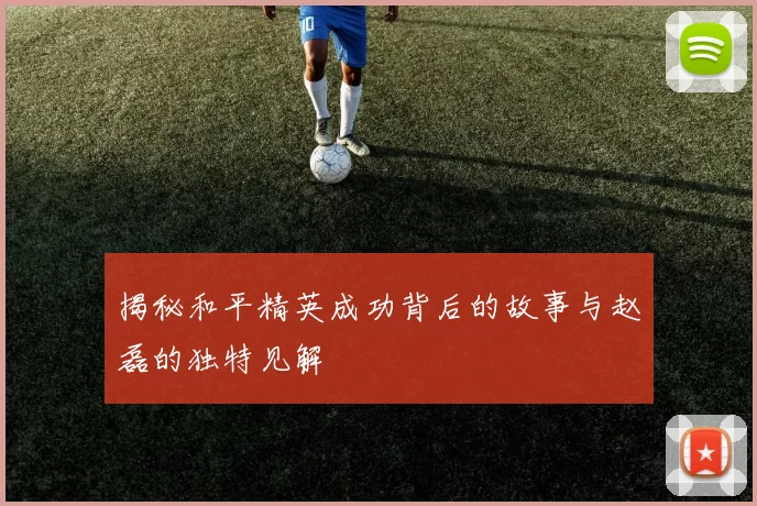 揭秘和平精英成功背后的故事与赵磊的独特见解